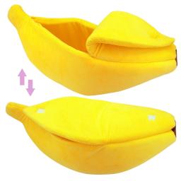 Banana cama portátil para gatos e cães, casa aconchegante, tapete quente, durável, cesta pet portátil, canil para cães, almofada para dormir, gato suprimentos, engraçado - Image 3