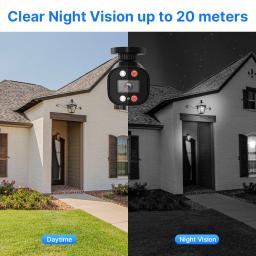 Hiseeu-Câmera Analógica de Segurança Externa, Câmera de Vigilância CCTV, Visão Noturna, Câmera Bullet para Sistema DVR AHD, 5MP AHD 1080P, 2K - Image 4