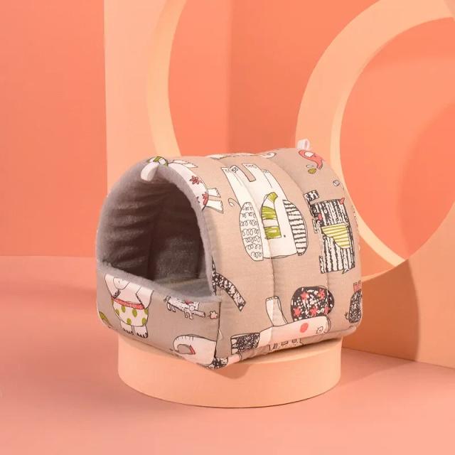 Ninhos de Algodão Aconchegantes para Cobaia e Hamsters - Tapetes Quentes e Acessórios para Gaiolas no Inverno