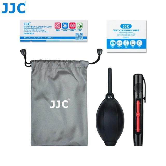 JJC Kit 5 em 1 Limpeza Câmera Soprador Caneta Toalhetes Pano Bolsa