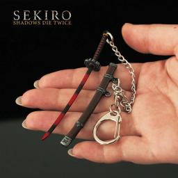 SEKIRO-Modelo de Arma de Metal de Sombras Morre, Faca de Brinquedo, Chaveiro, Katana Genichiro Espada, Periféricos de Jogo, Mini Toy, Duas Vezes, 9cm - Image 4