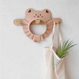 Cartoon Bear Baby Foam Shampoo Cap, Chapéu de lavagem de cabelo macio para crianças, Chuveiro de banho - Image 4