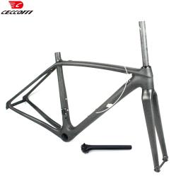 Quadro de bicicleta de carbono completo CECCOTTI T1000, conjunto de quadros de bicicleta de estrada, quadro de freio V, estrutura de cabo interno PF30 - Image 5