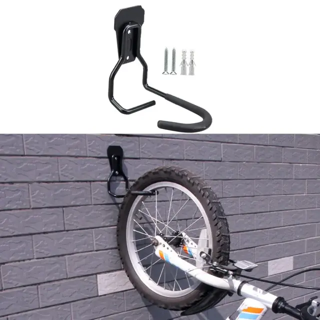 Suporte de Parede Compacto para Bicicletas - Rack de Mountain Bike e Gancho de Armazenamento para Garagens
