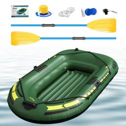 Canoa inflável portátil para adultos, caiaque de pesca, rafting e barcos de pesca, jangada com bomba de remos - Image 1