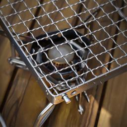 Portátil e leve Camping Grill, Grelha ajustável em aço inoxidável, Design dobrável, Perfeito para caminhadas piqueniques e pesca - Image 4