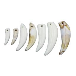 Lobo Dentes Encantos para Fazer Jóias, Contas de Resina, Pingentes Chifre Marfim, Acrílico, Acessórios DIY, 20Pcs, 30Pcs, 100Pcs - Image 1