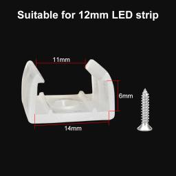 Conector LED Strip Clip Holder, 6mm, 8mm, 12mm, 15mm, Acessórios com Parafusos para Fixação de 2835 Neon, Fivela COB flexível - Image 4