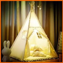 Tenda Teepee para Crianças, Princesa Dobrável Portátil Wigwam, Casa de Jogo Indoor para Crianças, Menina e Menino Brinquedo, Castelo Doméstico, 1.6m - Image 5