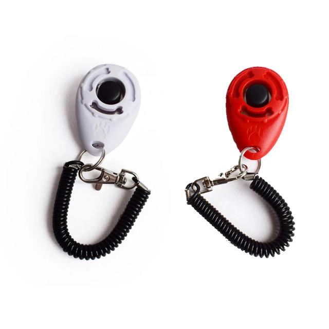 Pacote de Treinamento Clicker para Cães e Gatos com Alça de Pulso Ajustável e Durável - Leve e Fácil de Usar para Filhotes, Aves e Cavalos