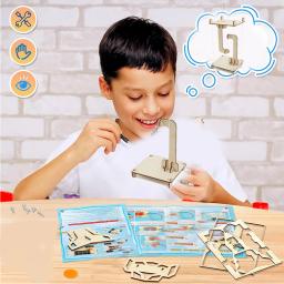 Stem brinquedos ciência tecnologia diy anti gravidade tensegridade estrutura flutuante modelo de mesa brinquedo auxiliar de ensino físico presente da criança - Image 3