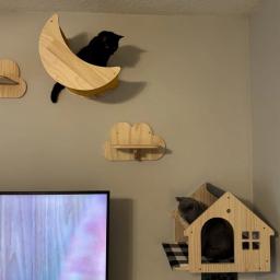 Wall Mounted Sisal Cat Escalada Árvore, Coçar Post, Escada De Escalada, Ponte com Rede, Gatinho Perch e Plays - Image 5
