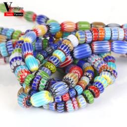 Contas de vidro coloridas naturais para fazer jóias, acessórios redondos e soltos para pulseira e colar, 15 polegadas - Image 3