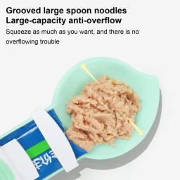 Colher De Alimentação Para Animais De Estimação, Dispensador De Tratar Molhado, Squeeze Spoon, Alimentador De Tiras De Gato, Kitten and Dogs Supplies, 2 em 1 - Image 5