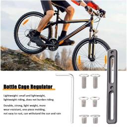 Adaptador De Gaiola De Garrafa Bicicleta De Alumínio Posição Base Ajustável Suporte De Gaiola Suporte De Posicionamento De Bicicleta - Image 4