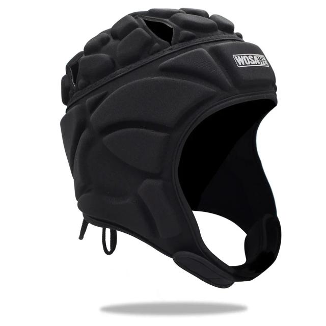 Capacete de goleiro ajustável para futebol e rugby, proteção essencial para atletas