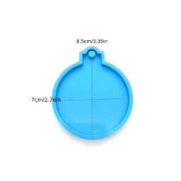 Silicone Resina Epóxi Moldes, Enfeites De Natal, Pingente De Forma Redonda, Actvty Moldes De Fundição, 4Pcs - Image 2