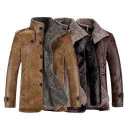 Jaqueta de pelúcia Windproof masculina, Lapela resistente ao desgaste, Grande casaco de inverno - Image 2