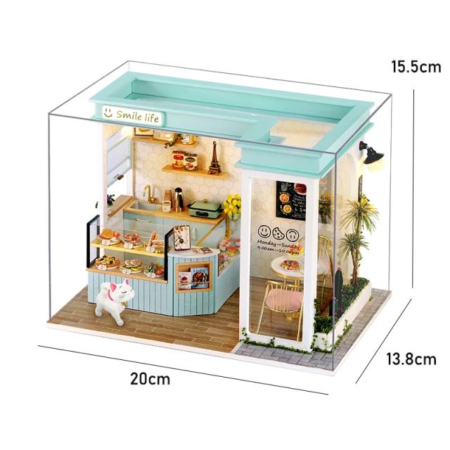 Casa de Boneca DIY Miniatura 3D Quebra-Cabeça de Montagem com Móveis