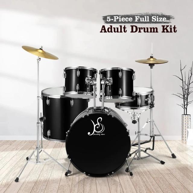 Baterias Elétricas para Iniciantes: Kits de Percussão 9 Ply em Madeira de Poplar com 5 Peças para Adultos