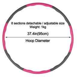 Aros circulares hula removíveis para adultos, esportes, emagrecimento, equipamento fitness, anel de treinamento, círculo ajustável, argola para mulheres - Image 3