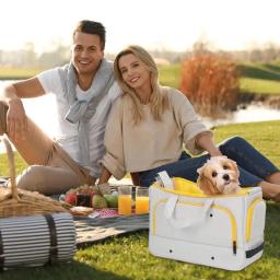 Bolsa de transporte portátil para gato e cachorro, transportadora dobrável, bolsa respirável para cães, acessórios para viagens para gatos - Image 3