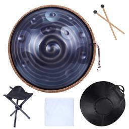 Tambor Pantam de aço para Yoga e Meditação, Hand Pan Drum, Handpan 12 Notas, 440Hz D Minor, 22 pol - Image 1