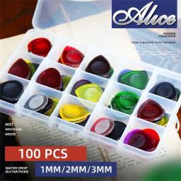 100 peças palhetas de guitarra alice palhetas grandes stubbies grandes 1mm 2mm 3mm alice acústico baixo elétrico pic palhetas de guitarra - Image 6
