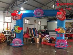 Arco arco-íris porta inflável decoração publicidade materiais decoração festa adereços personalização - Image 4