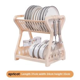Escorredor De Prato Destacável De Dupla Camada, Alta Capacidade, Cremalheira De Armazenamento Multifuncional, Pia Para Sala De Jantar, Cozinha - Image 3