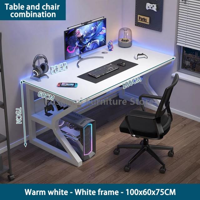 Mesa de Escritório Moderna com Cadeira - Conjunto Elegante para Home Office