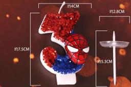 Disney-Cartoon Spider Man Velas, Personagens Anime, Velas Digitais, Festa de Aniversário, Decoração Atmosfera, Acessórios Bolo Bonito - Image 6