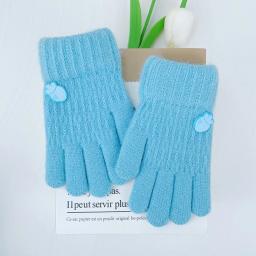 Luvas de malha grossa para crianças, luvas de esqui quentes, aquecedor de mão à prova de vento, meninos e meninas, bebê, outono - Image 4
