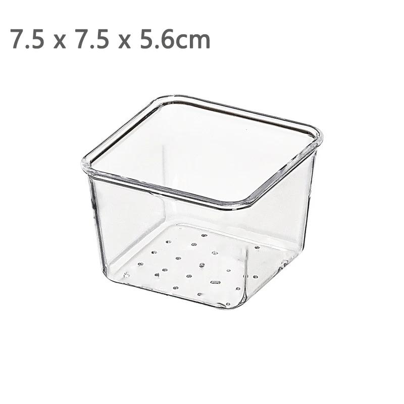 Organizador de gaveta clara com divisor, caixa de armazenamento transparente, caixas para utensílio, cosméticos, mercearia, cozinha, talheres - Image 1