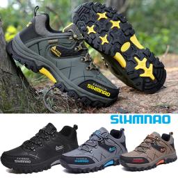 Sapatos de pesca impermeáveis para homens, sapatos quentes e antiderrapantes para caça, corrida, caminhada, ciclismo, outono e inverno - Image 2