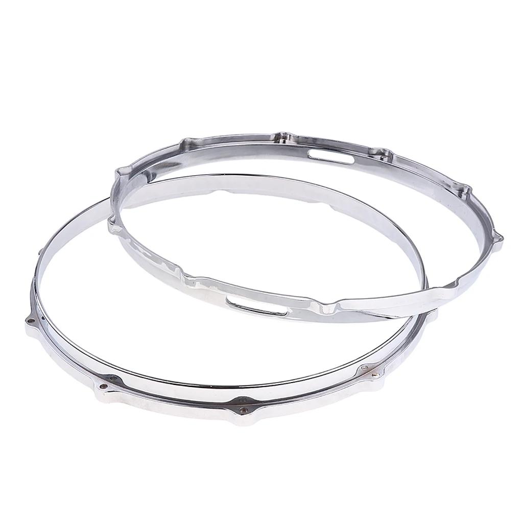 Anel Percussão Instrumento Peças e Acessórios, Drum Hoop, Hardware, 14 em, 2PCs - Image 1