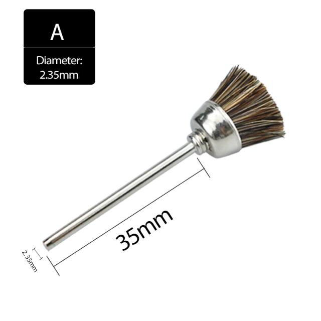 Conjunto de Roda de Polimento de Algodão de Lã para Ferramentas Rotativas - 10 Peças para Lustro de Joias e Polimento Dental, 2.35mm
