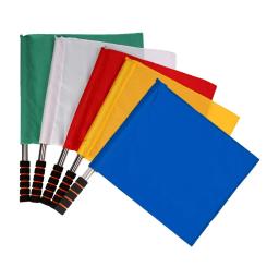 Bandeiras do árbitro com punho, equipamento do treinador da bandeira do sinal, assistente do voleibol, hóquei, hóquei, hóquei, rugby, basquetebol, futebol, futebol, 3 pcs - Image 1