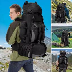 Grande Capacidade Camping Mochila, Outdoor Escalada Bag, impermeável, montanhismo, caminhadas, Trekking, sacos de desporto, mochila de viagem, 80L - Image 2