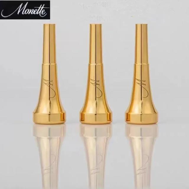 Monette Trompete BB Bocal Prata/Ouro Cobre Profissional 7C 5C 3C 1.5C
