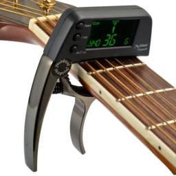 Tuner de guitarra multifuncional com LCD, Capo TCapo para baixo elétrico acústico, liga de alumínio, 2 em 1 - Image 1