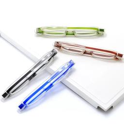 Óculos de leitura dobráveis para computador, óculos ultra leves hiperopia e presbiopia, rotação de 360 graus, nova moda, 2023 - Image 2