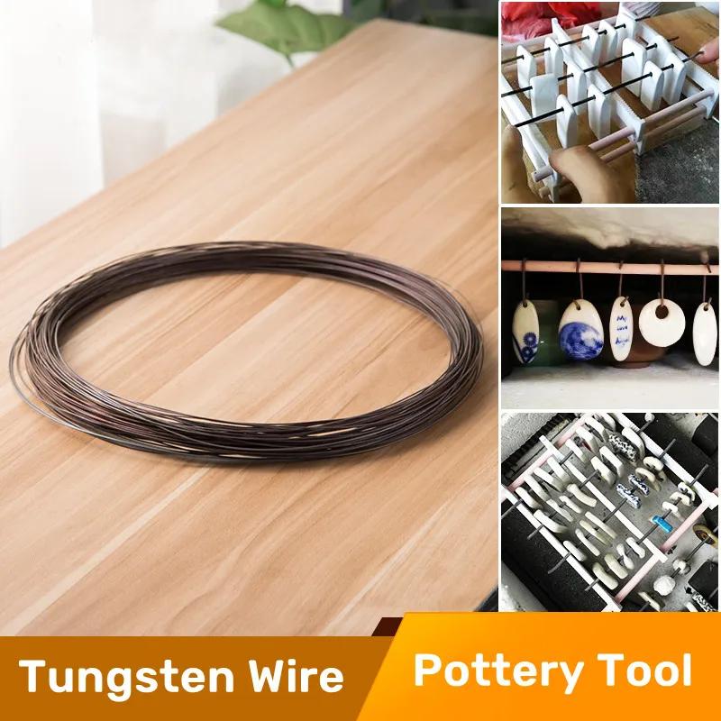 1/2/3mm cerâmica ferramentas de alta temperatura resistente fio de tungstênio pendurado queima cerâmica jóias pequenos objetos forno de fogo 1m - Image 1