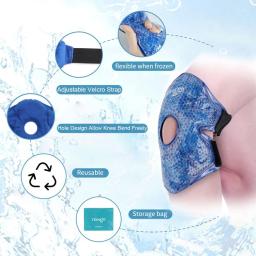 Joelheiras de gel médico reutilizável, Pack de gelo para lesões esportivas, Compressa fria quente, Envoltório terapêutico, Após a cirurgia do joelho - Image 3