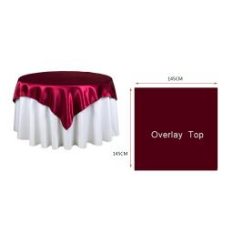 Toalha De Mesa Redonda Quadrada, Tecido De Cetim, Toalha De Mesa Sólida, Festa De Casamento, Tampa Do Banquete, Decoração De Mesa Em Casa, 145cm, 175cm, 180cm, 228cm - Image 2