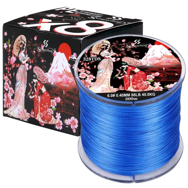 Sougayilang Linha de Pesca Trançada 8 Fios 100m/300m Multifilamento Japonês