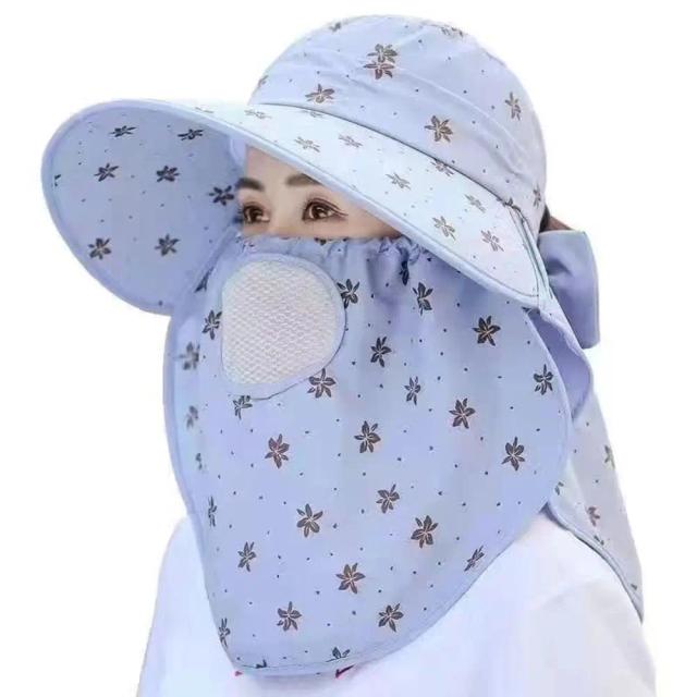 Chapéu Feminino de Proteção UV para Rosto e Pescoço com Aba para Orelha - Ideal para Pesca, Caça e Caminhadas no Verão