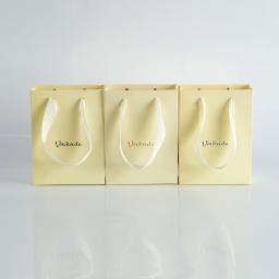Sacos De Papel Bege com Logotipo Personalizado, Sacolas De Presente De Papelão, Favor De Compras Em Massa, Sacos De Embalagem De Doces com Alças, 12x6x16cm, 50Pcs - Image 4