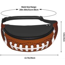 Futebol americano fanny packs pacote de cintura viagem para adultos crossbody saco sling bolso cinto com alça ajustável para esportes - Image 5