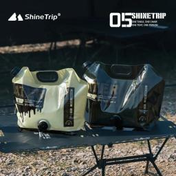 ShineTrip 8L Saco de água para acampamento Recipiente de água portátil multiuso sem vazamento Bolsa dobrável com torneira Ferramentas ao ar livre - Image 1